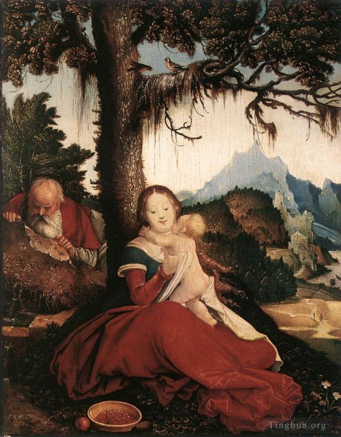 Hans Baldung Oil Painting - Rest On The Flight To Egypt