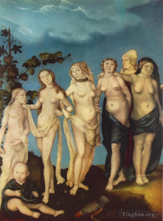 Hans Baldung Oil Painting - The Seven Ages Of Woman