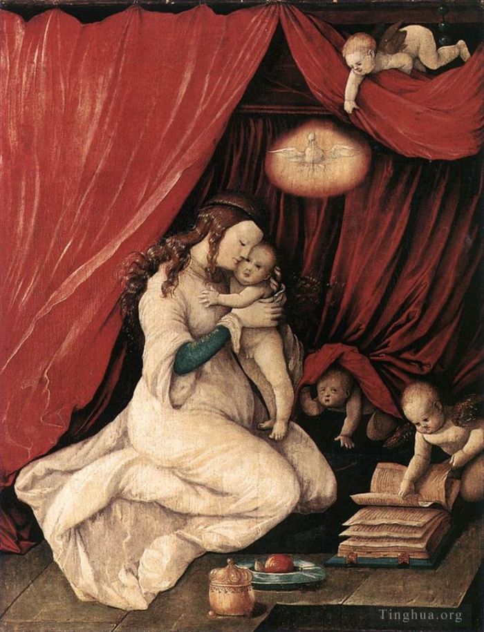 Hans Baldung Oil Painting - Virgin And Child In A Room