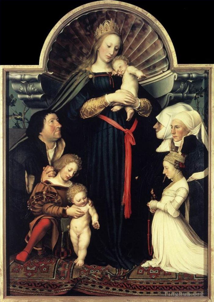Hans Holbein the Younger Oil Painting - Darmstadt Madonna Hans Holbein the Younger