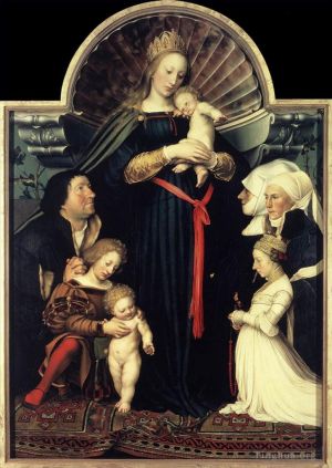 Artist Hans Holbein the Younger's Work - Darmstadt Madonna Hans Holbein the Younger
