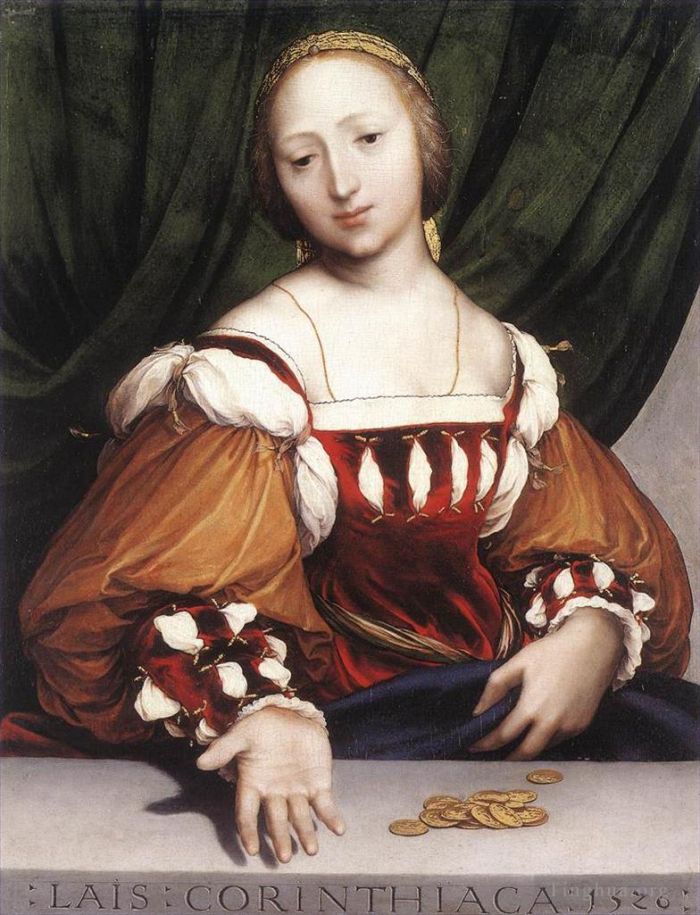 Hans Holbein the Younger Oil Painting - Lais of Corinth