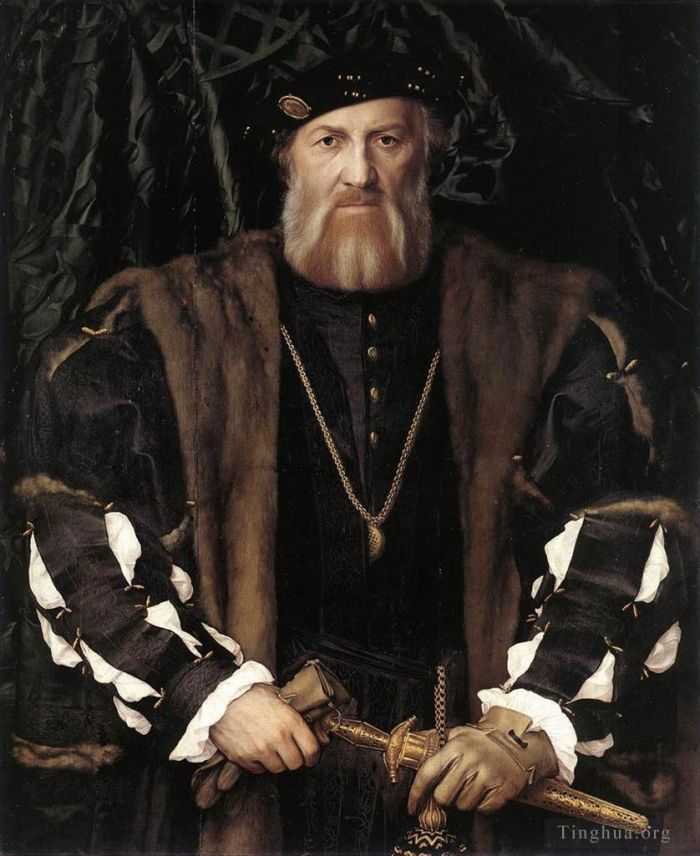 Hans Holbein the Younger Oil Painting - Portrait of Charles de Solier Lord of Morette