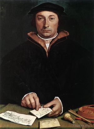 Artist Hans Holbein the Younger's Work - Portrait of Dirk Tybis