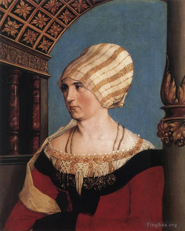 Hans Holbein the Younger Oil Painting - Portrait of Dorothea Meyer nee Kannengiesser