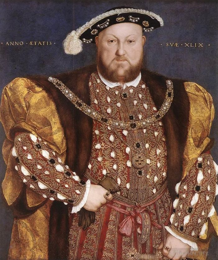 Hans Holbein the Younger Oil Painting - Portrait of Henry VIII
