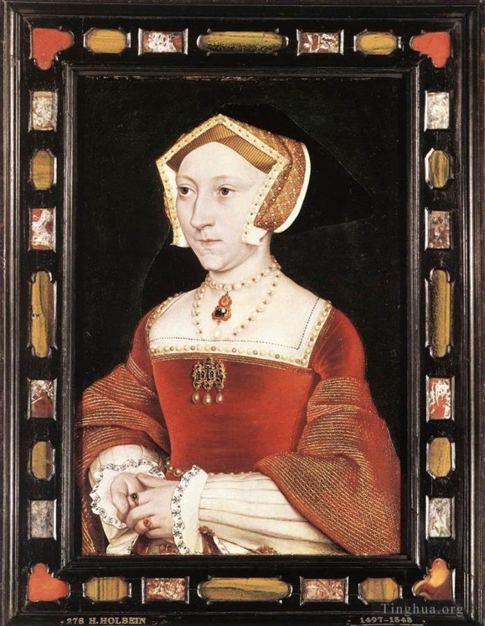 Hans Holbein the Younger Oil Painting - Portrait of Jane Seymour