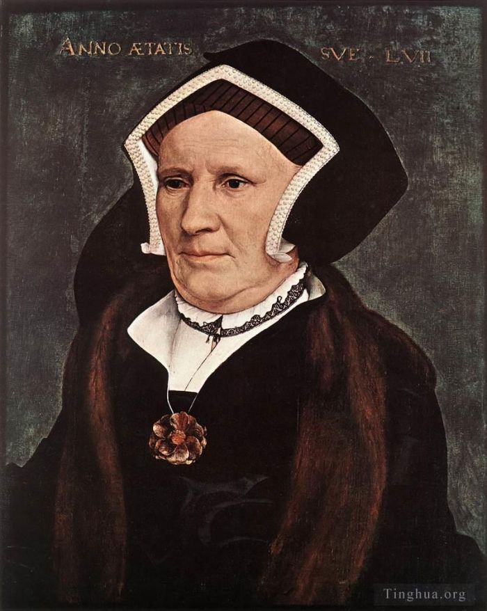 Hans Holbein the Younger Oil Painting - Portrait of Lady Margaret Butts