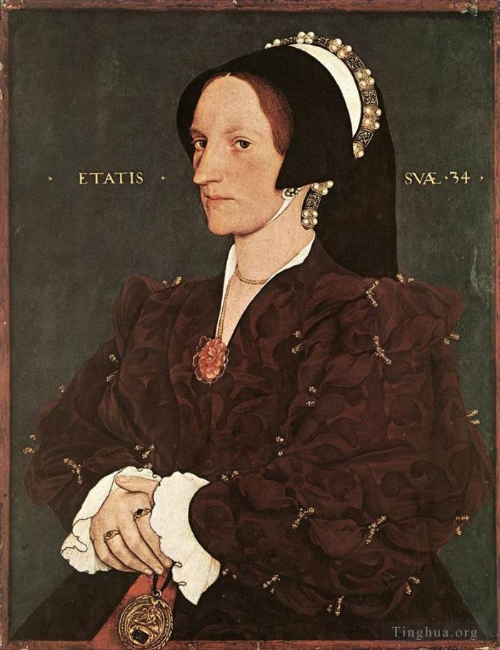 Hans Holbein the Younger Oil Painting - Portrait of Margaret Wyatt Lady Lee