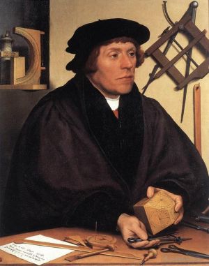 Artist Hans Holbein the Younger's Work - Portrait of Nikolaus Kratzer