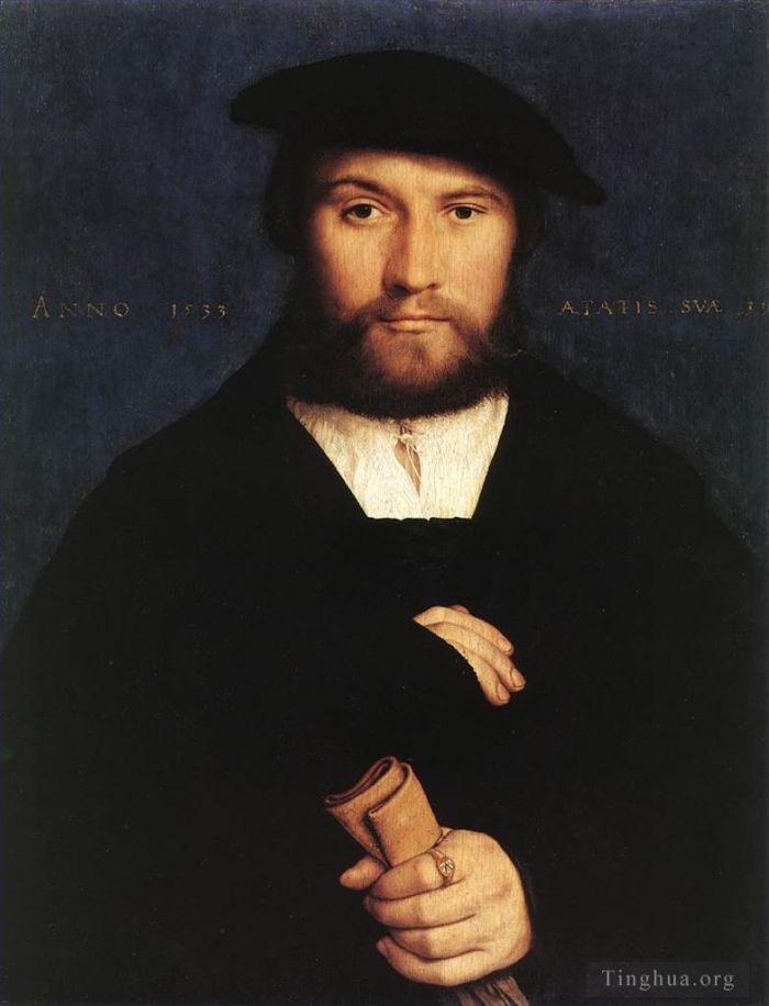 Hans Holbein the Younger Oil Painting - Portrait of a Member of the Wedigh Family