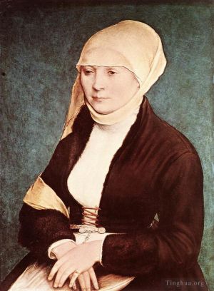 Artist Hans Holbein the Younger's Work - Portrait of the Artists Wife