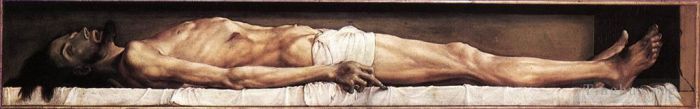 Hans Holbein the Younger Oil Painting - The Body of the Dead Christ in the Tomb Hans Holbein the Younger