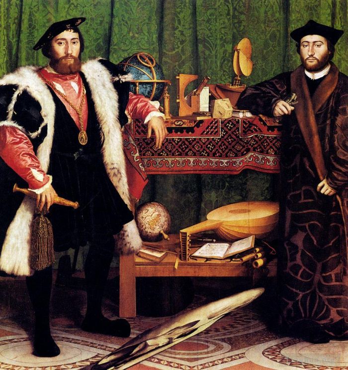 Hans Holbein the Younger Oil Painting - The French Ambassadors