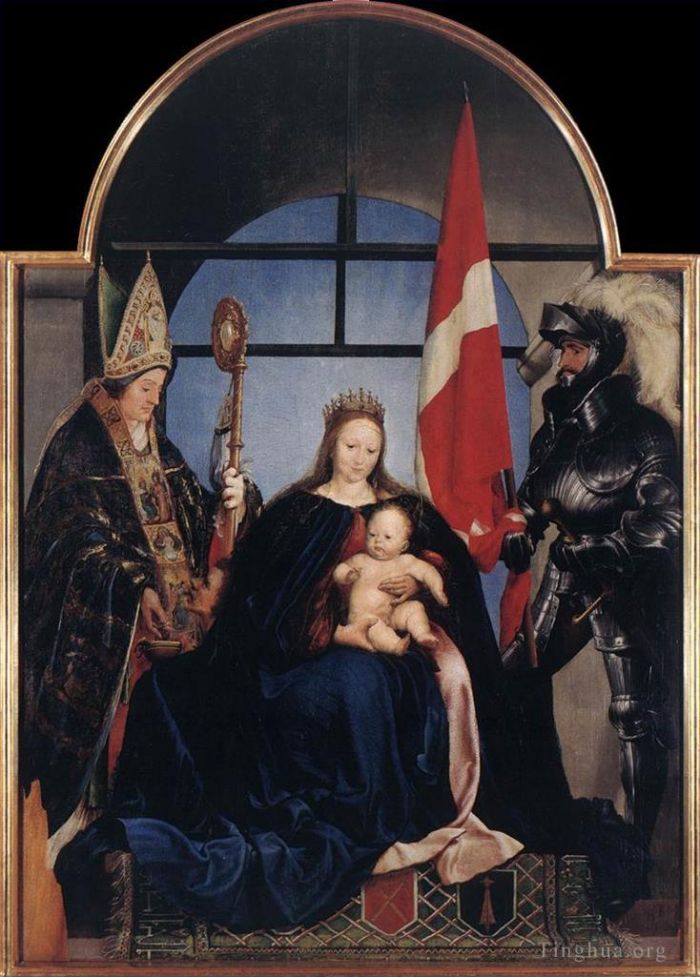 Hans Holbein the Younger Oil Painting - The Solothurn Madonna Hans Holbein the Younger