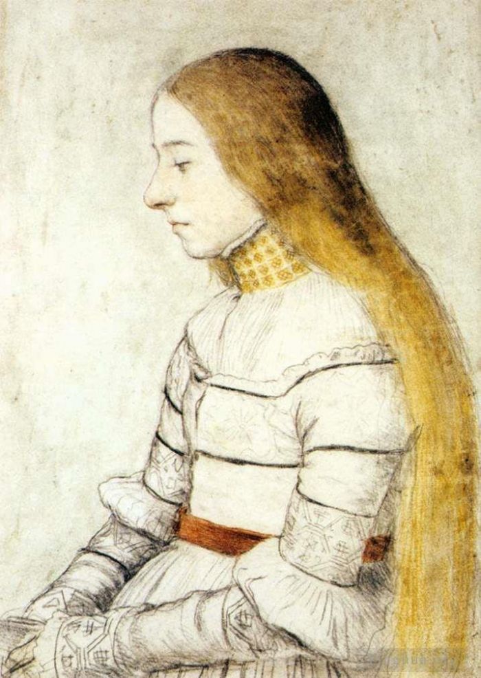 Hans Holbein the Younger Various Paintings - Portrait of Anna Meyer