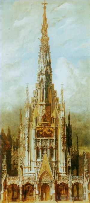 Artist Hans Makart's Work - Gotische grabkirche st michael turmfassade