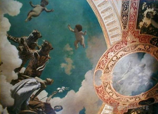 Hans Makart Oil Painting - Hermes villa ceiling paintings