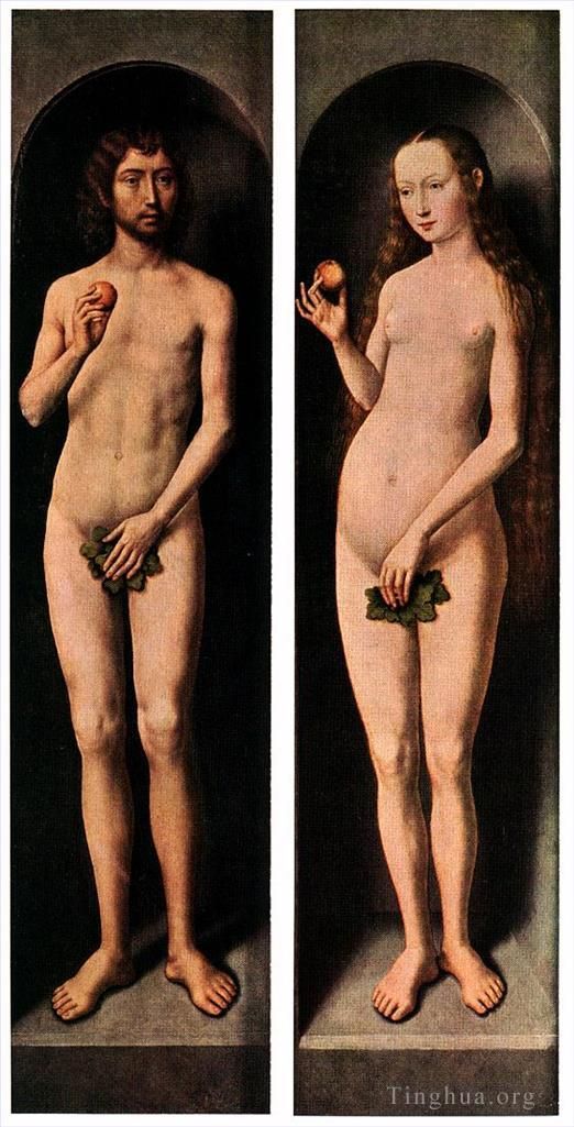 Hans Memling Oil Painting - Adam and Eve 1485