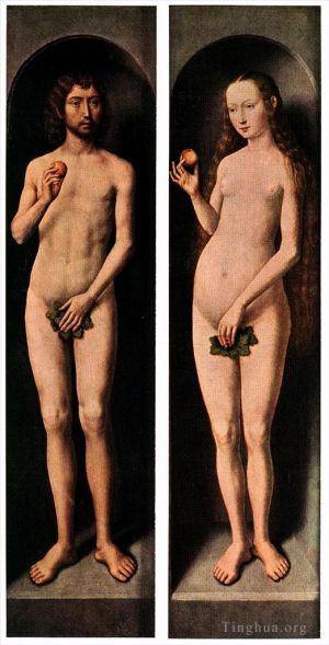 Artist Hans Memling's Work - Adam and Eve 1485