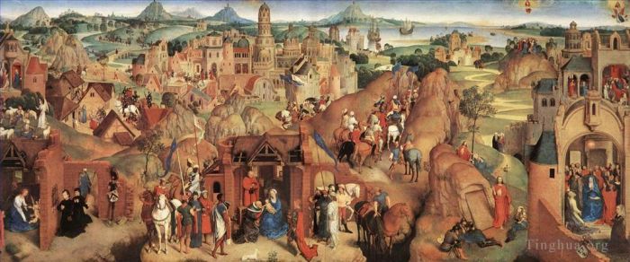 Hans Memling Oil Painting - Advent and Triumph of Christ 1480