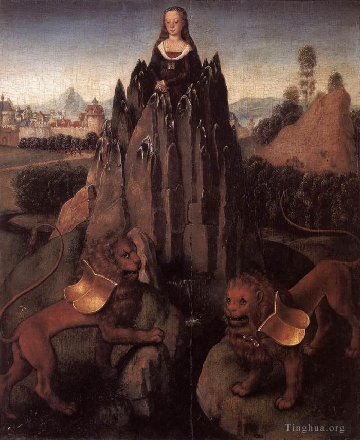 Hans Memling Oil Painting - Allegory with a Virgin 1479