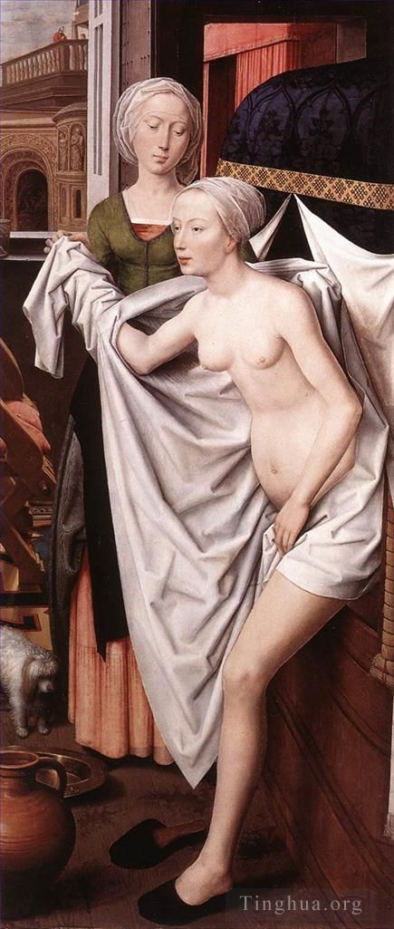 Hans Memling Oil Painting - Bathsheba 1485