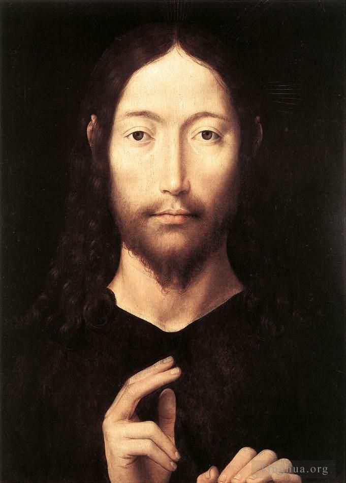 Hans Memling Oil Painting - Christ Giving His Blessing 1478