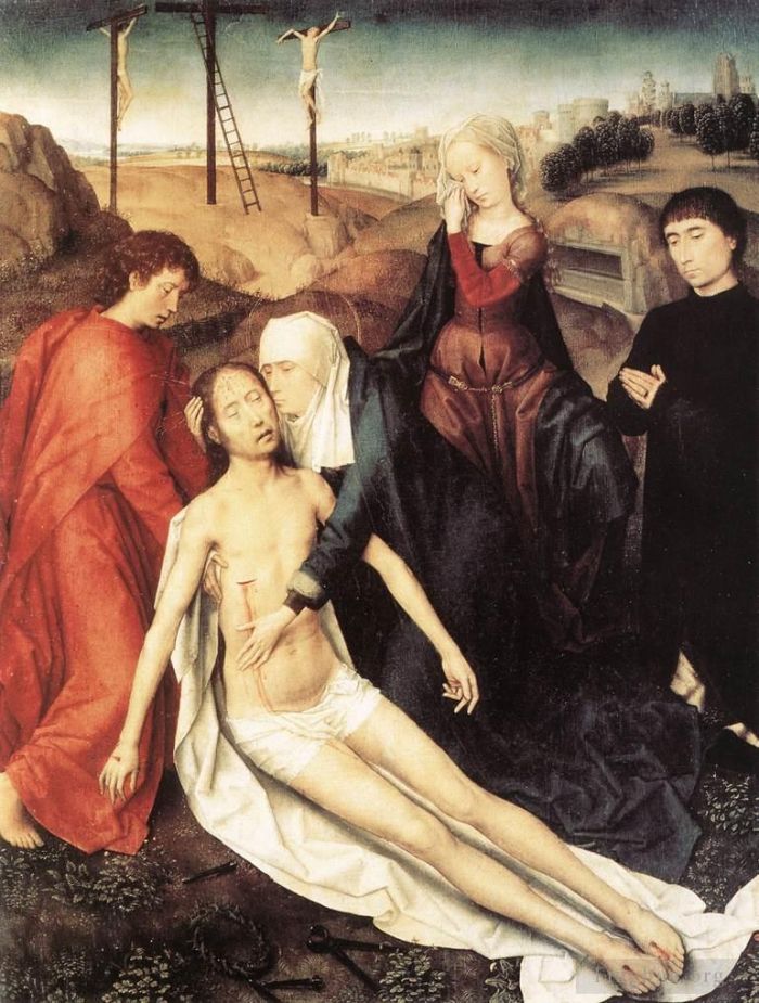 Hans Memling Oil Painting - Lamentation 1475