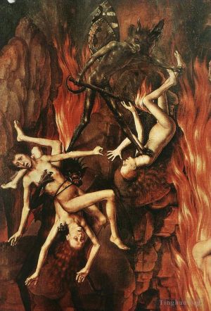 Artist Hans Memling's Work - Last Judgment Triptych open 1467detail12