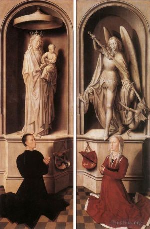 Artist Hans Memling's Work - Last Judgment Triptych open 1467detail13