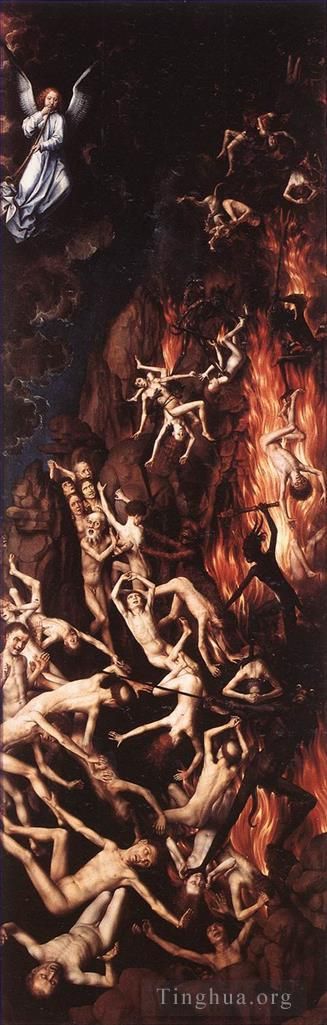 Hans Memling Oil Painting - Last Judgment Triptych open 1467detail9
