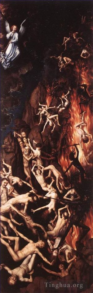 Artist Hans Memling's Work - Last Judgment Triptych open 1467detail9