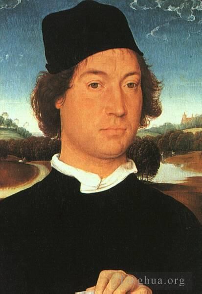 Hans Memling Oil Painting - Portrait of a Young Man 1480