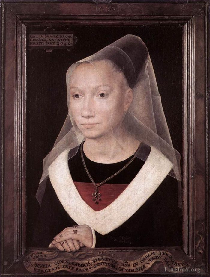 Hans Memling Oil Painting - Portrait of a Young Woman 1480