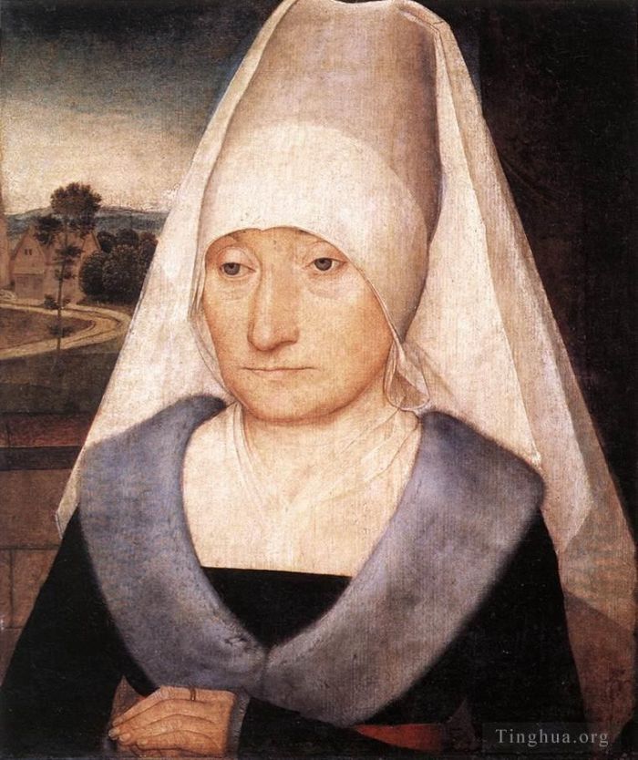 Hans Memling Oil Painting - Portrait of an Old Woman 1470