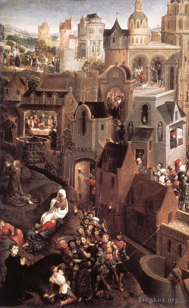 Hans Memling Oil Painting - Scenes from the Passion of Christ 1470detail1left side