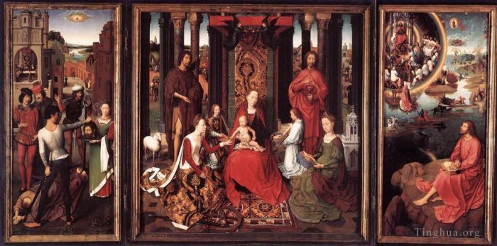 Hans Memling Oil Painting - St John Altarpiece 1474