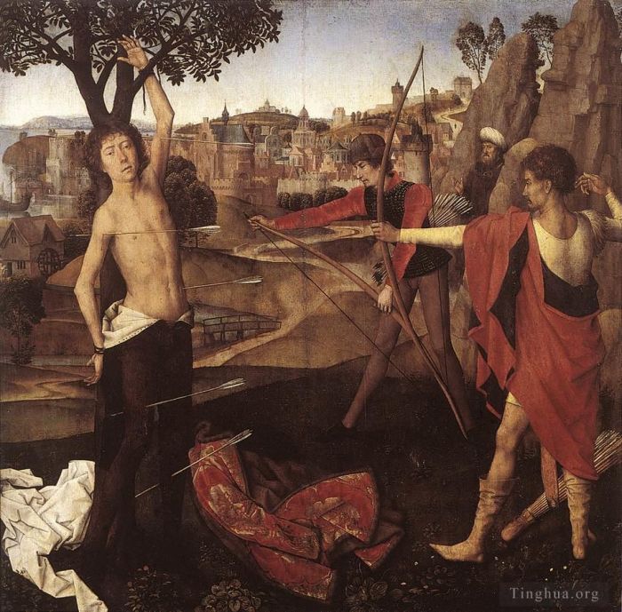 Hans Memling Oil Painting - The Martyrdom of St Sebastian 1475