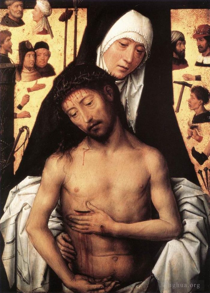 Hans Memling Oil Painting - The Virgin Showing the Man of Sorrows 1475or 1479