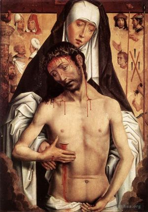 Artist Hans Memling's Work - The Virgin Showing the Man of Sorrows 1480