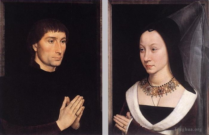 Hans Memling Oil Painting - Tommaso Portinari and his Wife