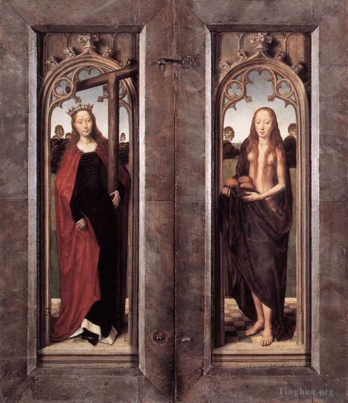 Hans Memling Oil Painting - Triptych of Adriaan Reins 1480detail4closed