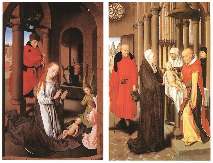 Hans Memling Oil Painting - Wings of a Triptych 1470