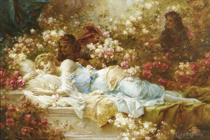 Hans Zatzka Oil Painting - Sleeping Beauty