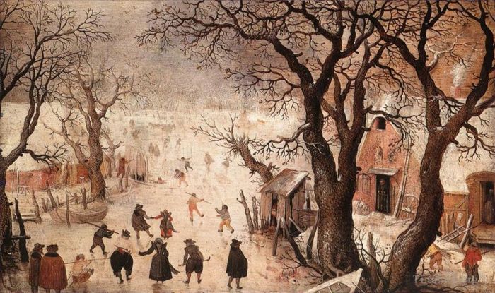 Hendrick Avercamp Oil Painting - Winter Landscape 3