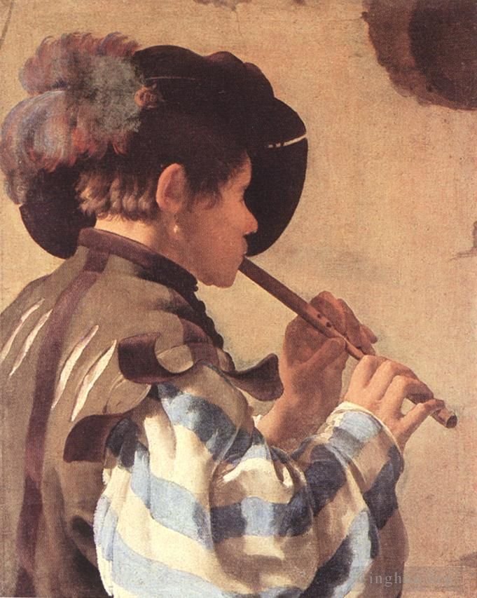 Hendrick ter Brugghen Oil Painting - The Flute Player