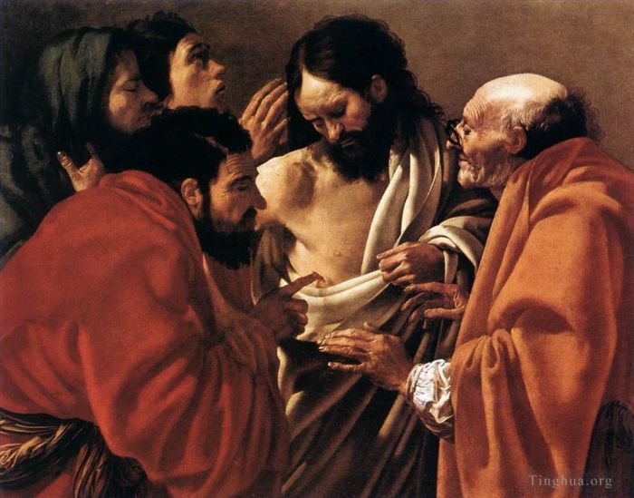 Hendrick ter Brugghen Oil Painting - The Incredulity Of Saint Thomas