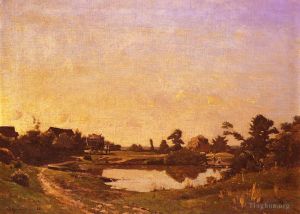 Artist Henri-Joseph Harpignies's Work - Midday In The Meadows