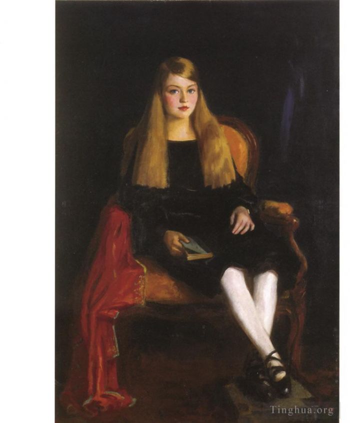 Henri Robert Oil Painting - Portrait of Anne M Tucker